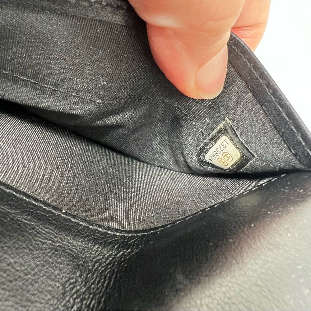 Chanel Quilted Black Patent Leather Zip Around Wallet - Picture 5 of 9